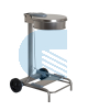Carrello Portasacco Singolo in Acciaio Inox - Apertura a Pedale