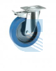 Ruota gomma blu inox girevole freno